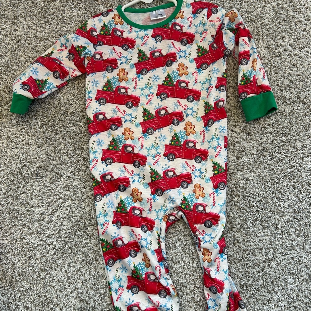 Holiday Truck Kids Footie Pajamas